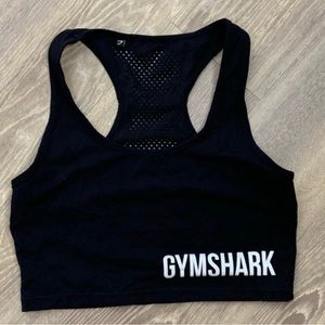 Gymshark Black Mesh Bra Crop Top